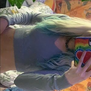 Cropped Mint Green Pacsun Sweater